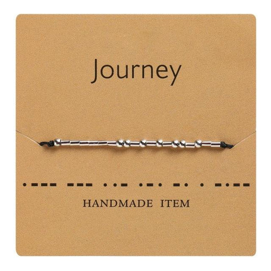 Handmade Beads Black String Bracelet With I Love You Lettering Cardboard Creative Charm Jewelry Couples Matching Bracelets Gifts For Couples Mom Daughter Best Friend 16-25cm