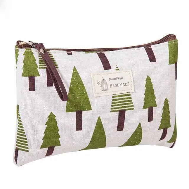 Handmade Retro Pencil Case Large Capacity Stationary Case Cool Stylish Printed Pouch For Office