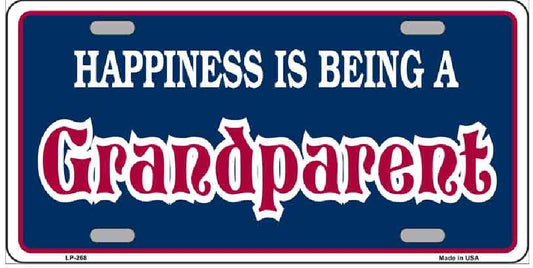 Happiness Is Being Grandparent Novelty License Plate