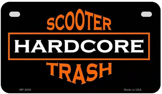 Scooter Trash Motorcycle License Plate
