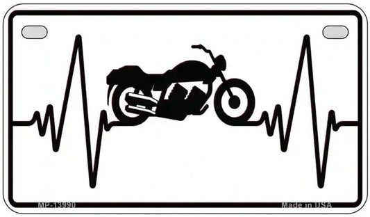 Heartbeat Motorcycle License Plate