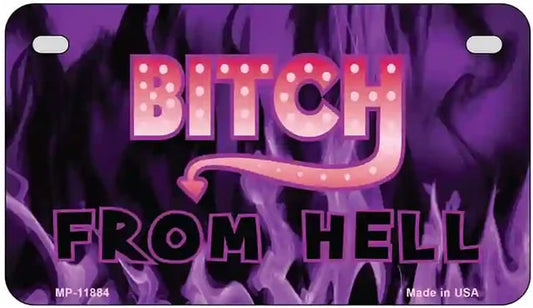 Bitch From Hell Motorcycle License Plate