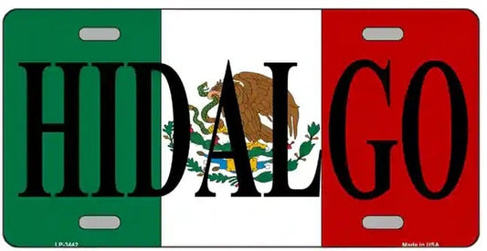 Hidalgo Mexican Flag Novelty Metal License Plate