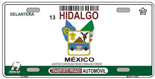Hidalgo Mexico Novelty Metal License Plate Tag