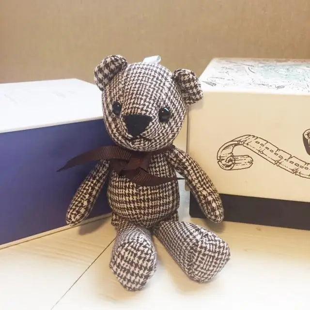 High Quality Soft 18-20CM Teddy Bear Stuffed Plush Toys Cute Dress Rabbit Pendant Dolls Gifts Birthday Wedding Party Decor