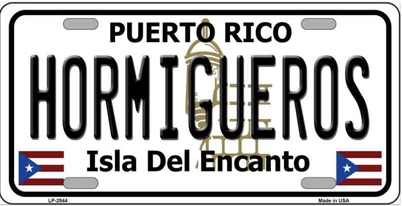 Hormiguesros Puerto Rico Metal License Plate Style Sign