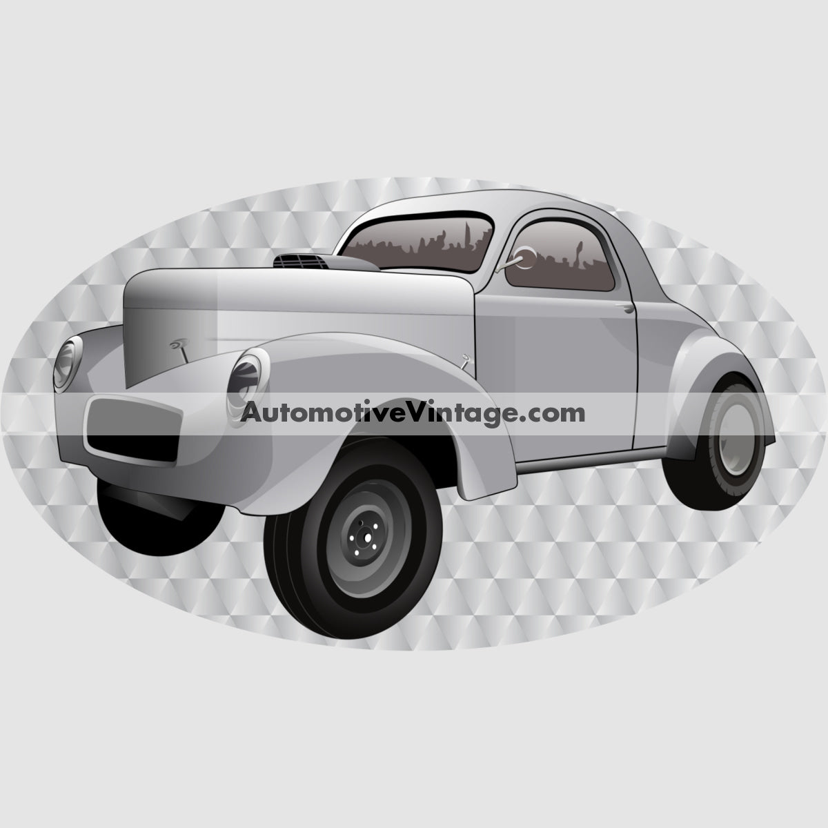 Hot Rod Willys Famous Car Chest Logo T-shirt