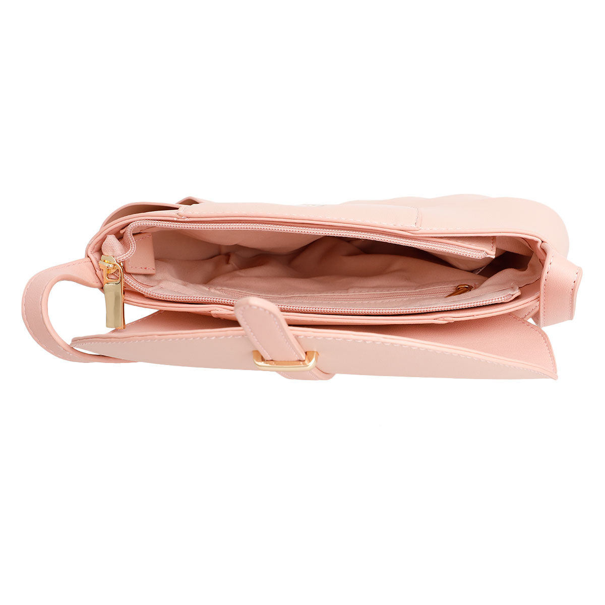 Blush Pleated Semicircle Crossbody