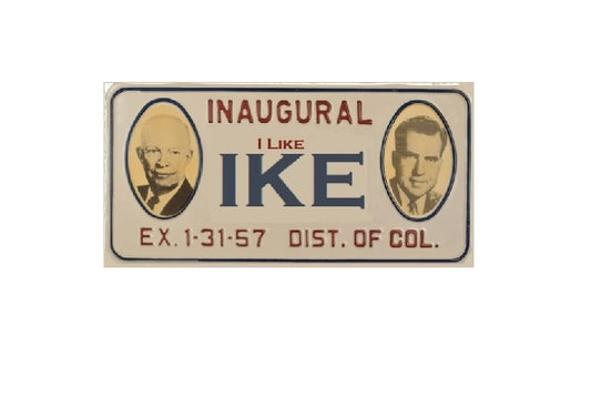 Eisenhower inaugural License Plate Replica