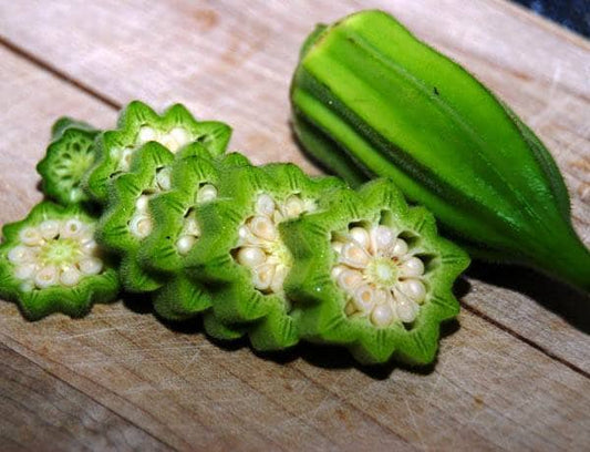 Heirloom Organic Star Of David Okra Seeds (AKA Israeli Okra, Old Fashioned Okra)