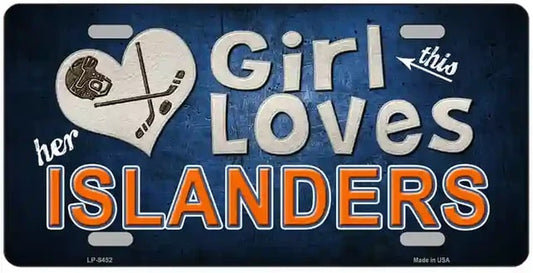 This Girl Lovers Her Islanders Novelty License Plate 