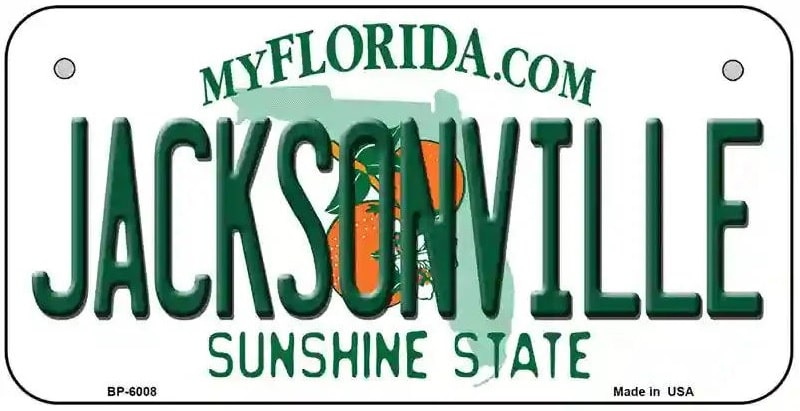 Jacksonville Florida Bicycle License Plate