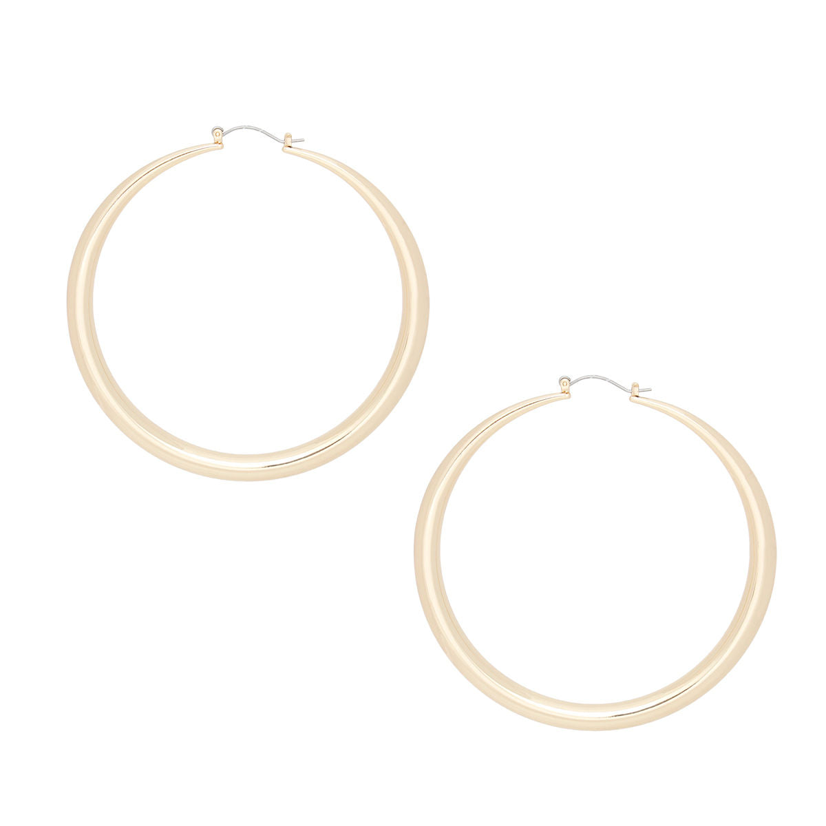 Hoop Sleek Gold Graduated Design Earrings Women