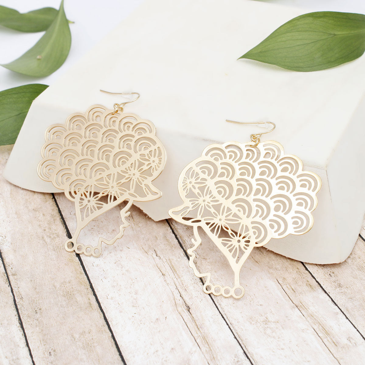 Fish Hook Curly Haired Goddess Filigree Earrings