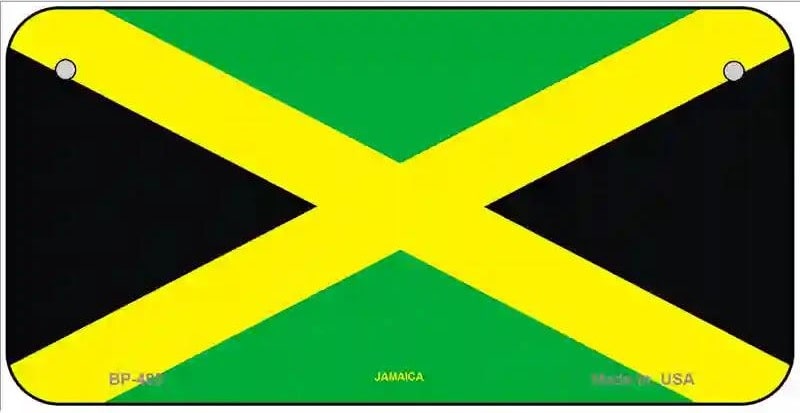 Jamaica Flag Bicycle License Plate