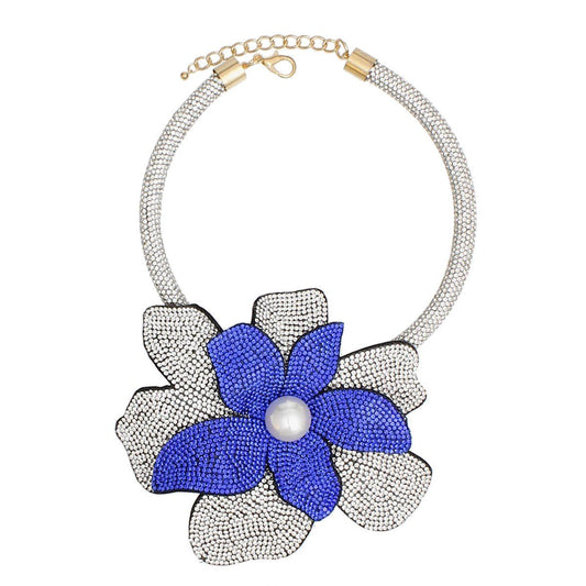 ZPB Handcrafted Brilliance Flower Choker Necklace