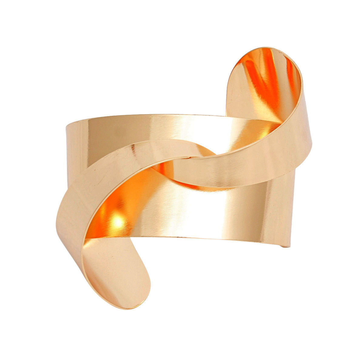 Cuff Gold Structured Geo Bracelet for Women