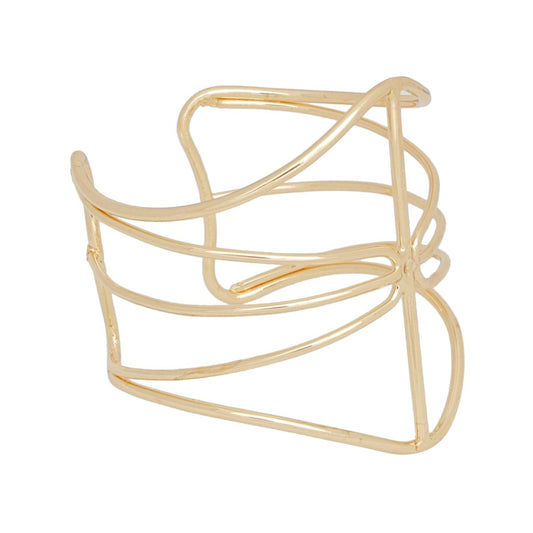 Cuff Gold Minimalistic Geometric Wire Bracelet