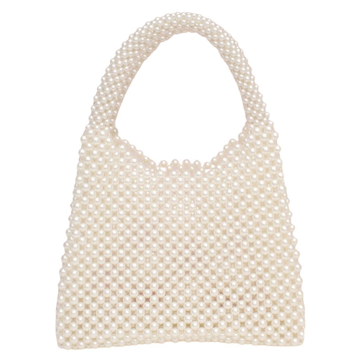 Top Handle Luxe Lady Cream Pearl Hollywood Handbag