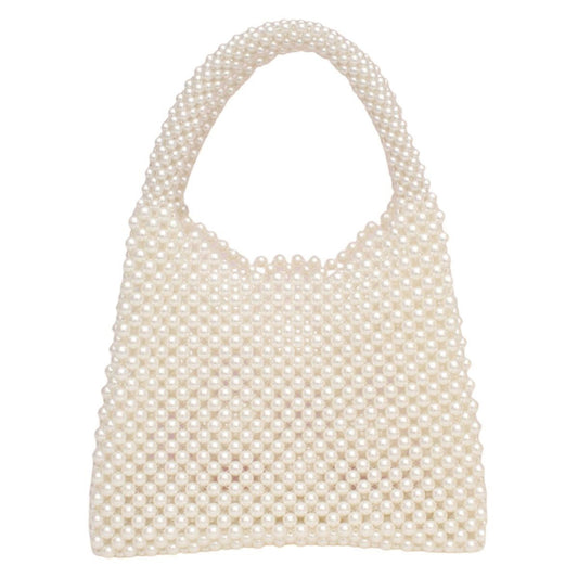 Top Handle Luxe Lady Cream Pearl Hollywood Handbag