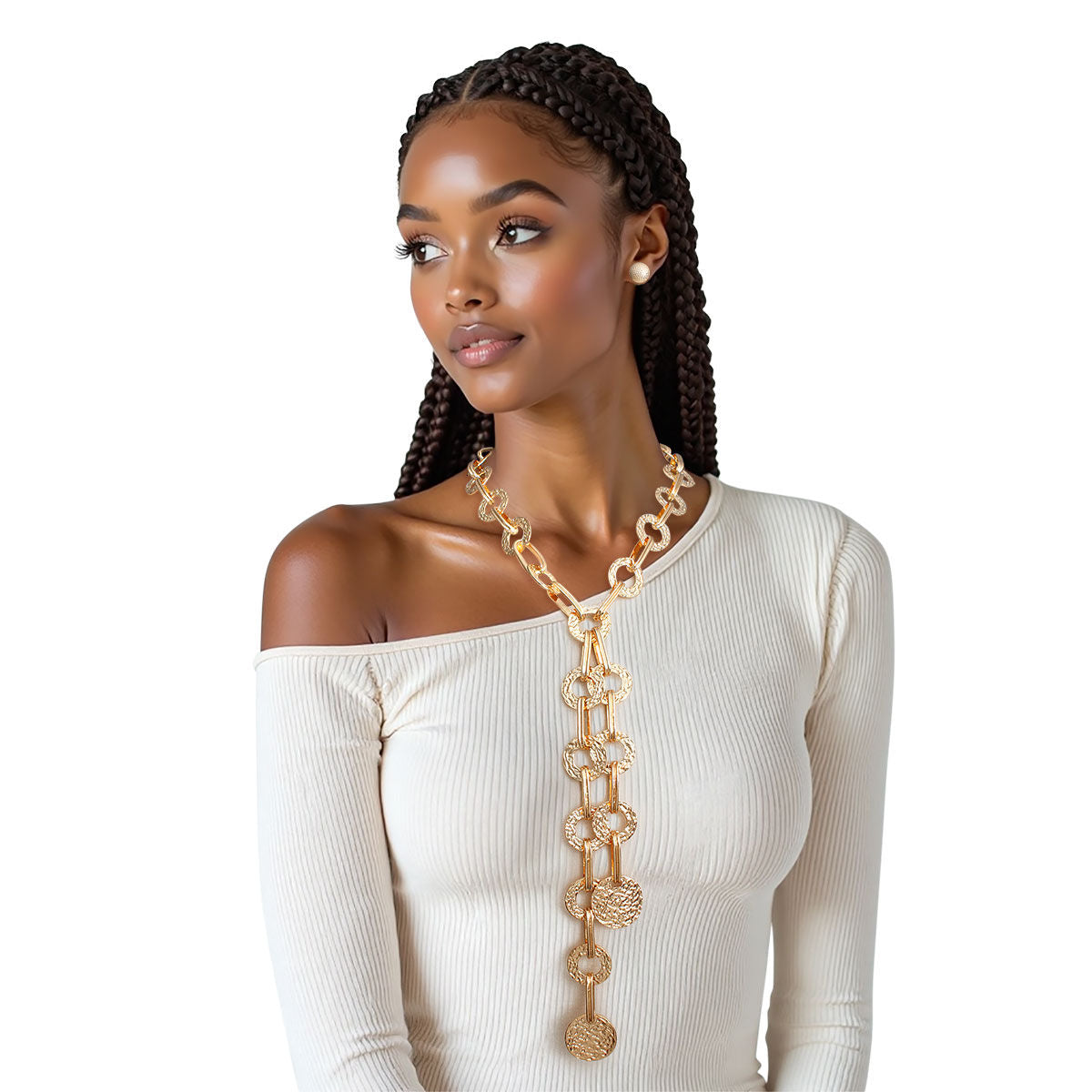 Chain Necklace Gold Long Y Necklace for Women