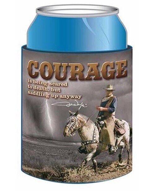 John Wayne 'Courage' Beverage Insulator Can Cooler