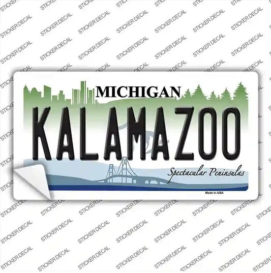Kalamazoo Michigan Peel and Stick Bumper Sticker