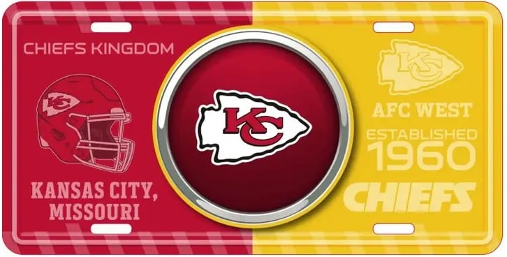 Kansas City Chiefs Bullseye License Plate