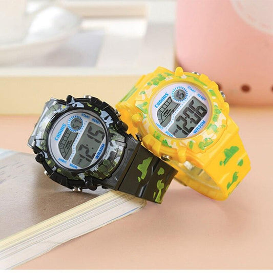 Kids Led Watch Colorful Luminous Watch For Boys New Sport Waterproof Digital Watches Silicone Strap Digital Watch Boys Military Colorful LED Display Waterproof Sports Watches For Kids