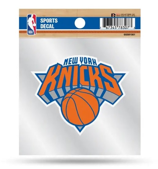 New York Knicks 4X4 Inch NBA Full Color Decal