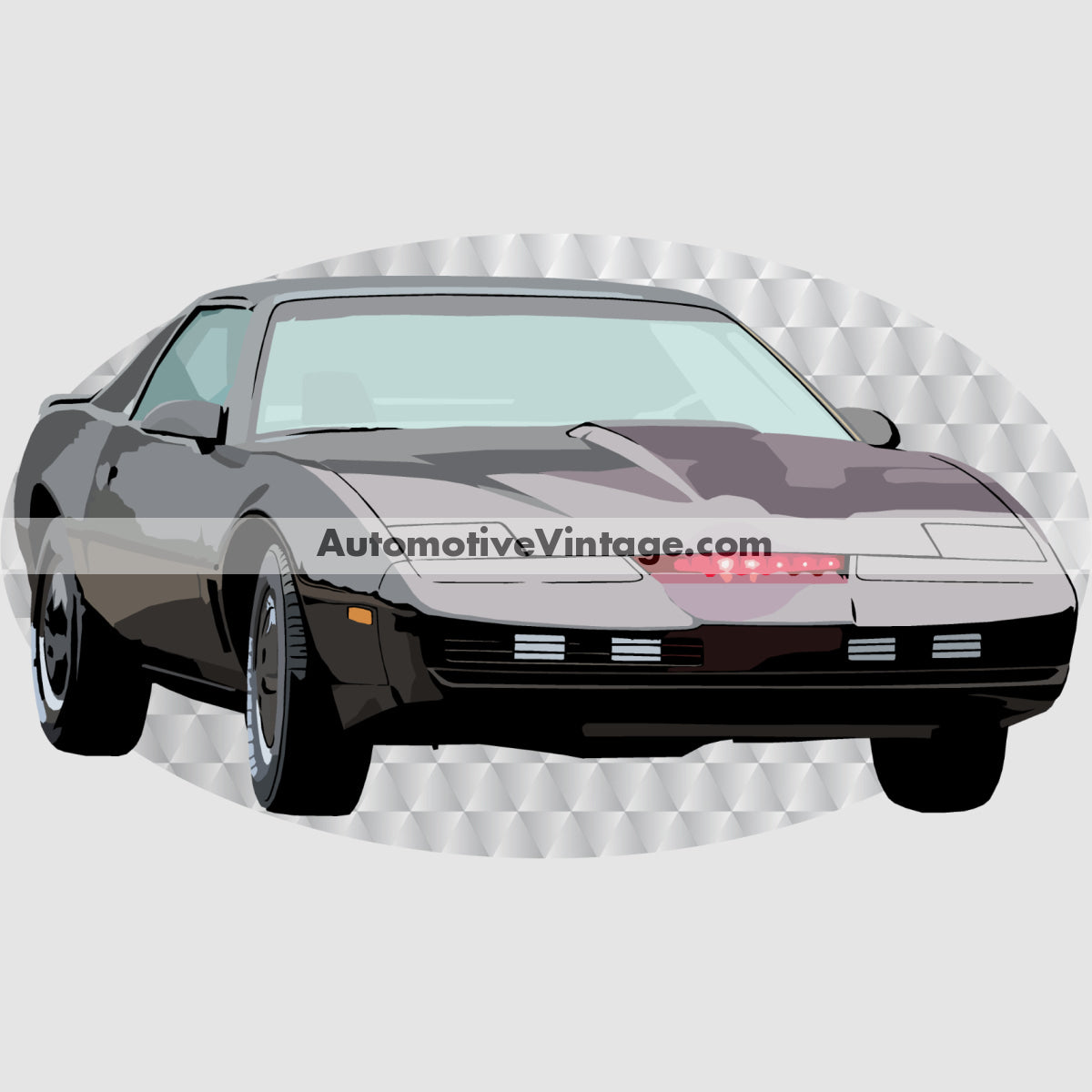 Knight Rider KITT Pontiac Trans Am Famous Car Chest Logo T-shirt