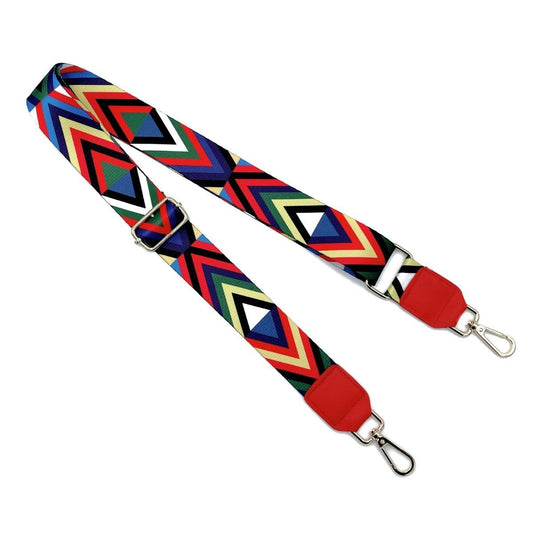 Multi Chevron Red Bag Strap