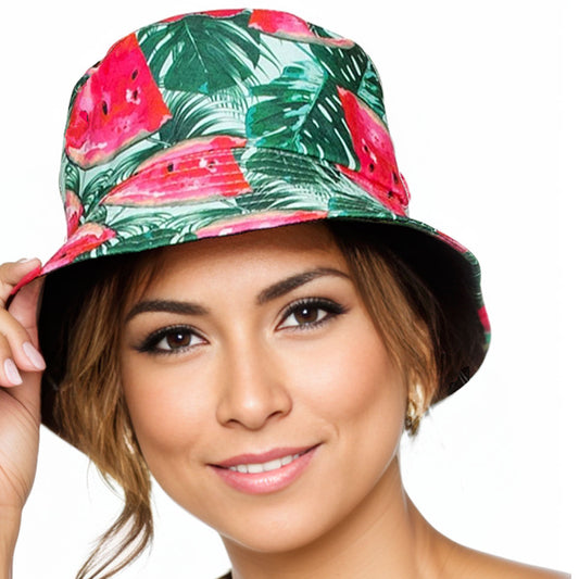 Green Watermelon Reversible Bucket Hat