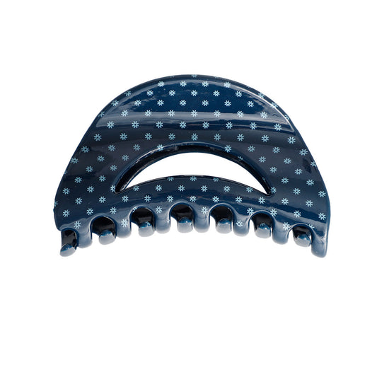 Navy Polka Dot Medium Claw Clip