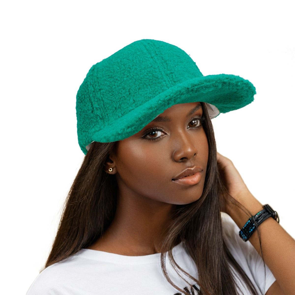 AKA Sorority Green Sherpa Baseball Hat for Women