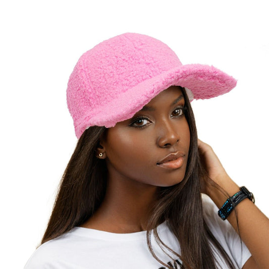 AKA Sorority Pink Sherpa Baseball Hat for Women