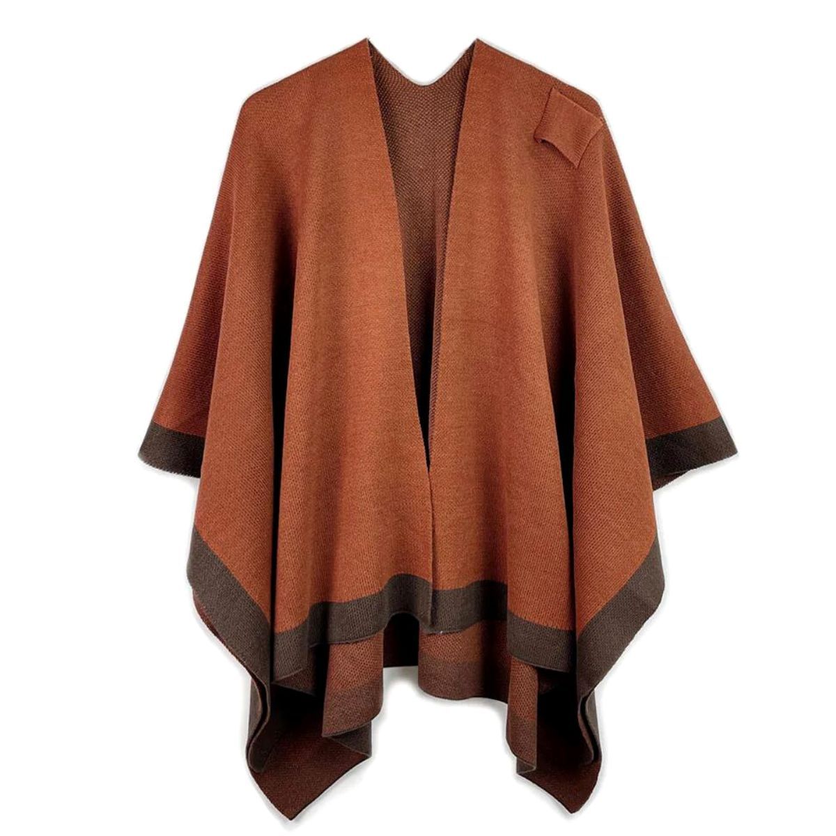 Ruana Shawl Poly Bronze Shoulder Wrap for Women