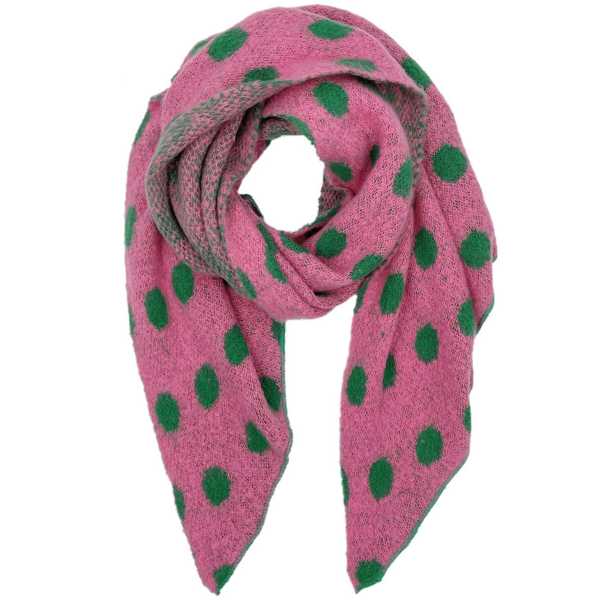 AKA Pink Green Polka Dot Scarf