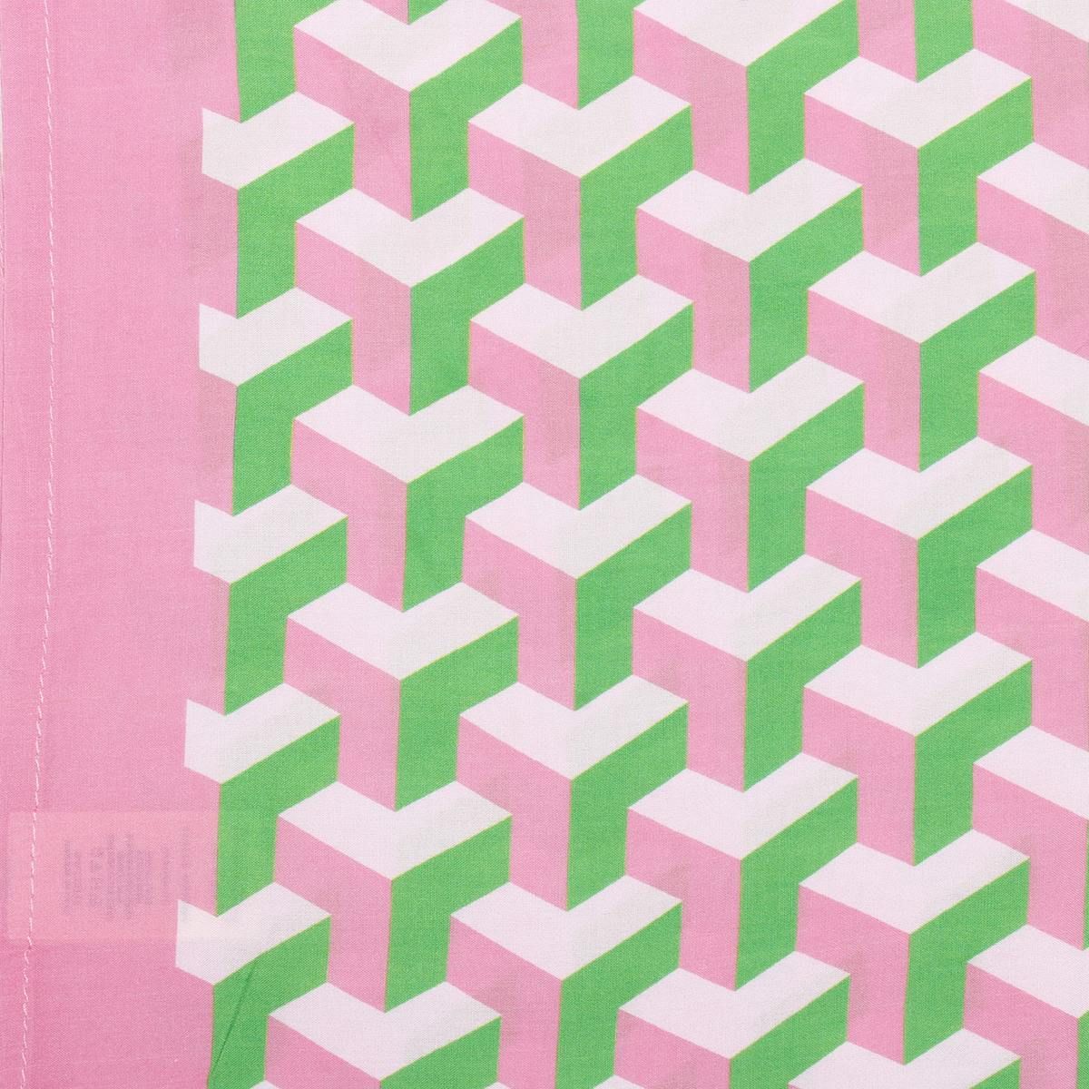 Kimono Pink Green Block Print AKA Women