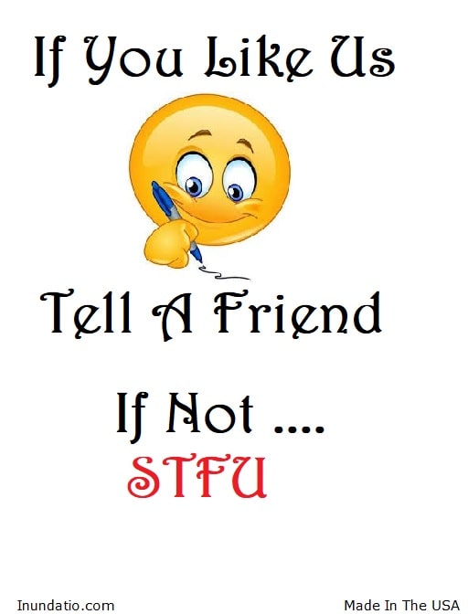 If You Like Us Tell  Friend Laminated SIgn