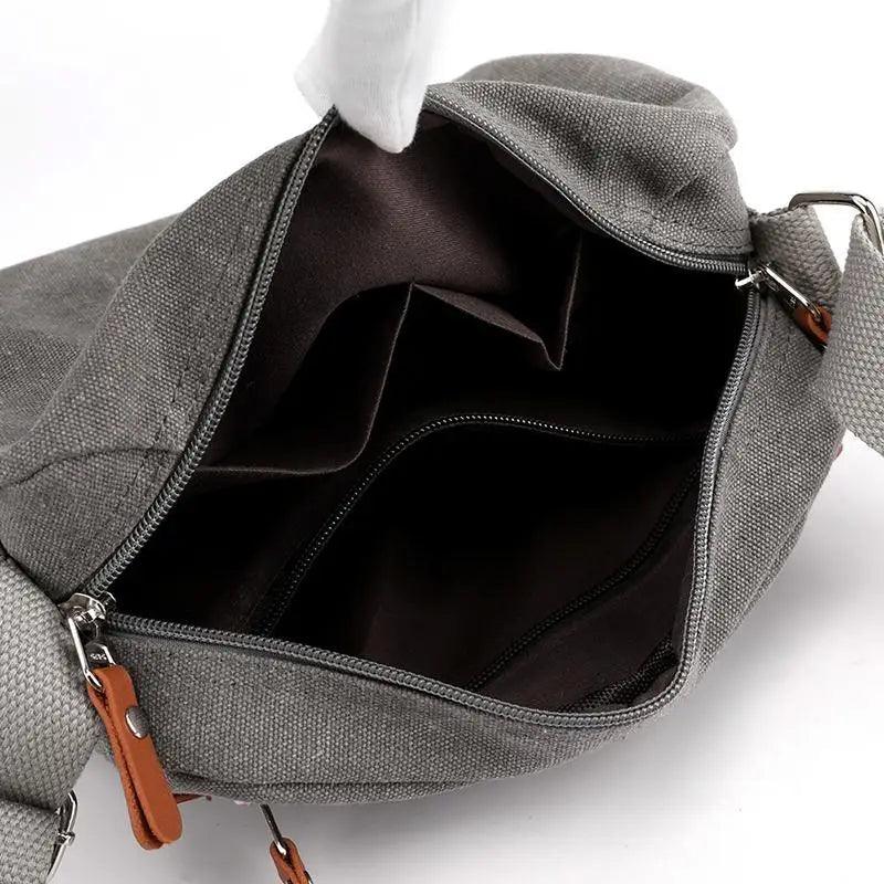 Lavish Style Canvas Crossbody Bag For Women And Girld Travel Bag Lightweighted Casual Shoulder Bag For Females