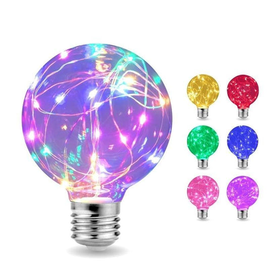 LED Edison String Light Bulb Colorful RGB Lighting Copper Bulb Home Decor Holiday Night Light Lamp Base For Festivals Party Bar Events Home Decor