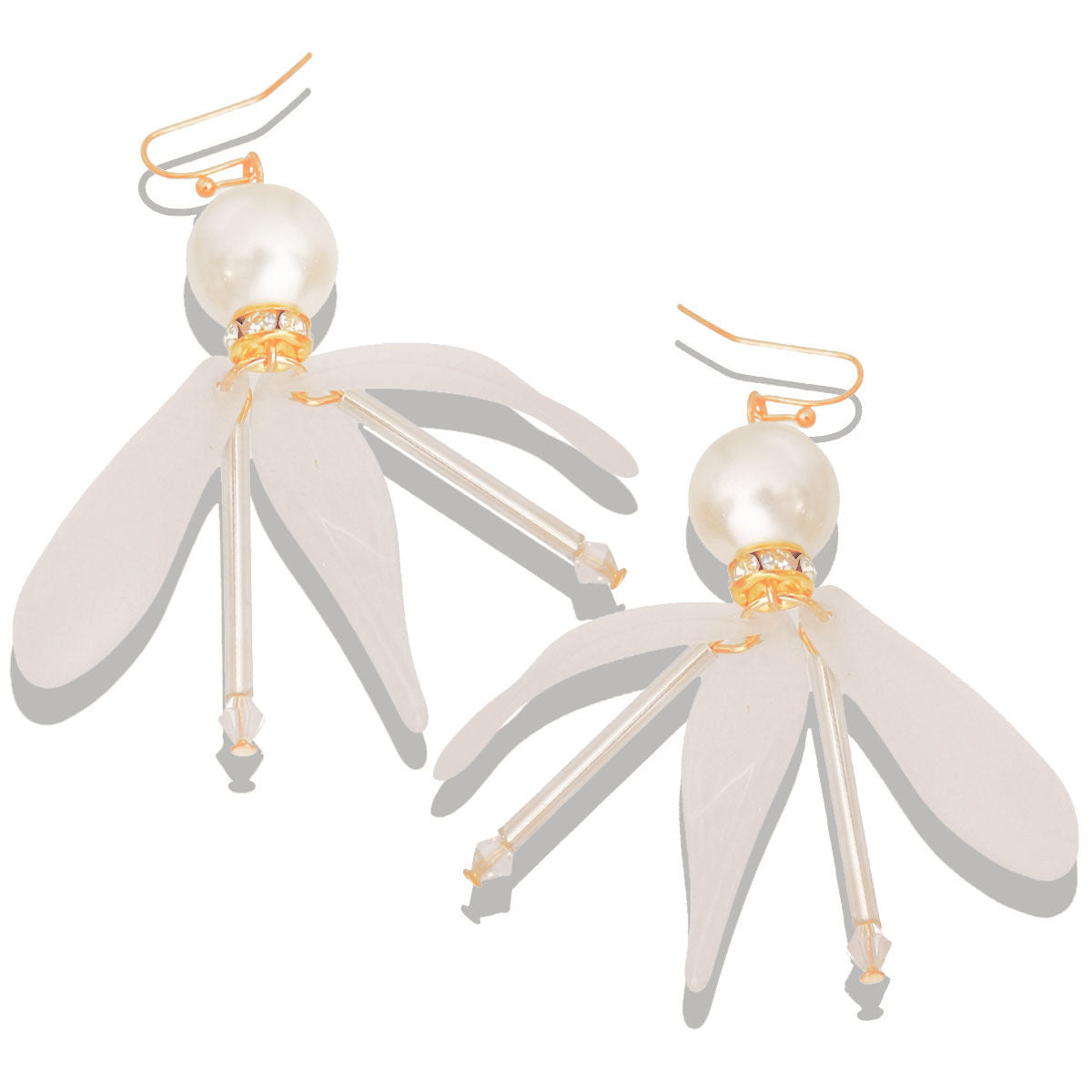 Pearl Petal Drop Earrings