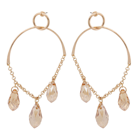 Topaz Bead Drape Ring Earrings