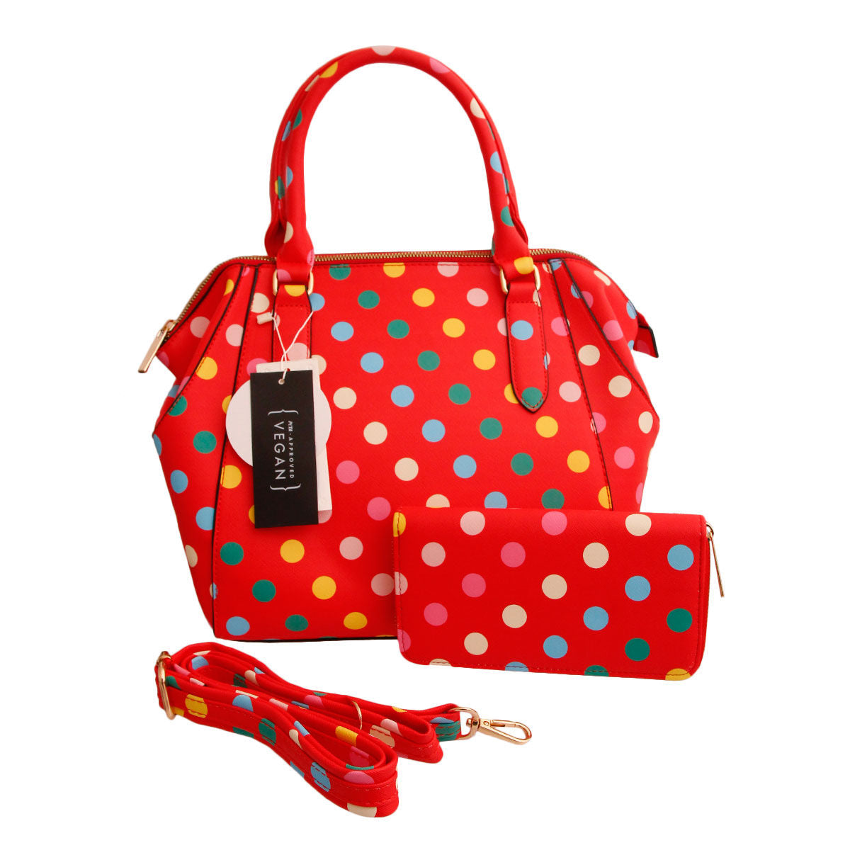 Red Polka Dot Handbag Set