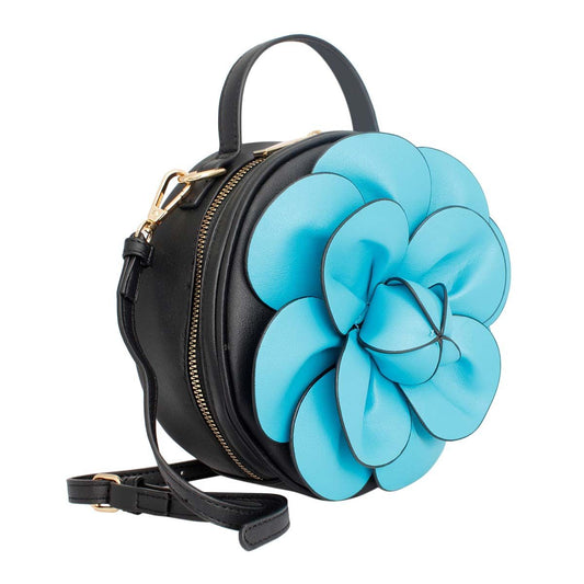 Teal Flower Canteen Bag