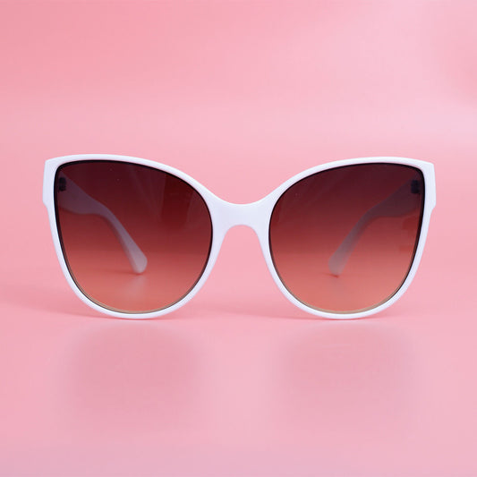 Sunglasses Cat Eye Dimensional White for Women