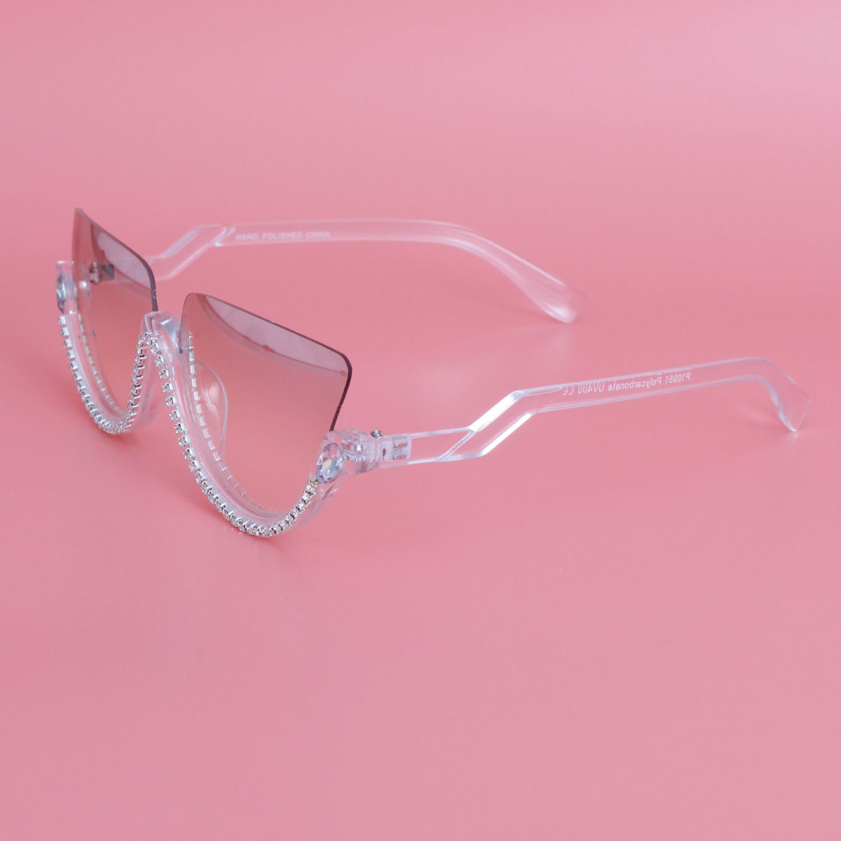 Sunglasses Half Frame Clear Eyewear for Women