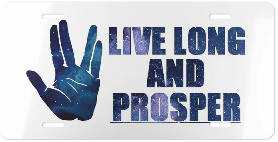 Live Long And Prosper Vanity License Plate