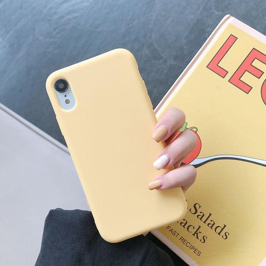 Luxury Silicone Phone Case for iPhone 11 13 12 Pro Max mini Soft Candy Color Cover For iPhone iPhone XR XS X 6 6S 7 8 Plus Cases Solid Color Phone Cover for iPhone